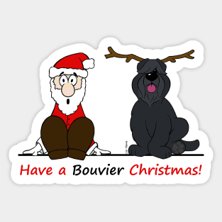 Have a Bouvier Christmas Sticker